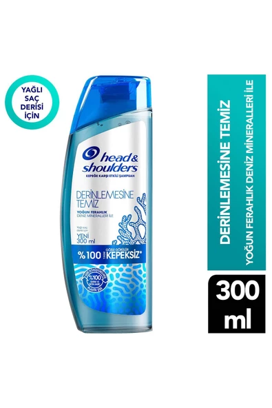 Head & Shoulders Derinlemesine Temiz Şampuan Yoğun Ferahlık 300 ml ürün görseli 1
