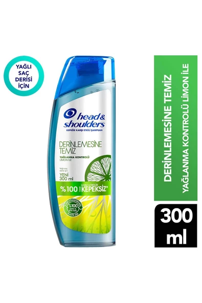 Head & Shoulders Derinlemesine Temiz Şampuan Yağlanma Kontrolü 300 ml