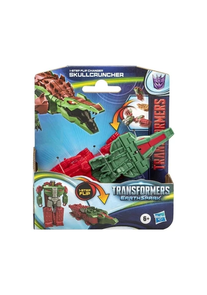 Hasbro Transformers EarthSpark Tek Adımda Dönüşen Figür Skullcrunche F6229-F8661
