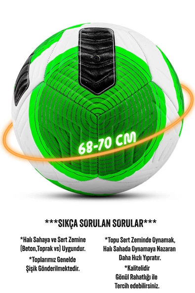 Telvesse Futbol Topu FT501 Flight Dayanıklı Sert Zemin Halı Saha Futbol Topu No:5 - 4