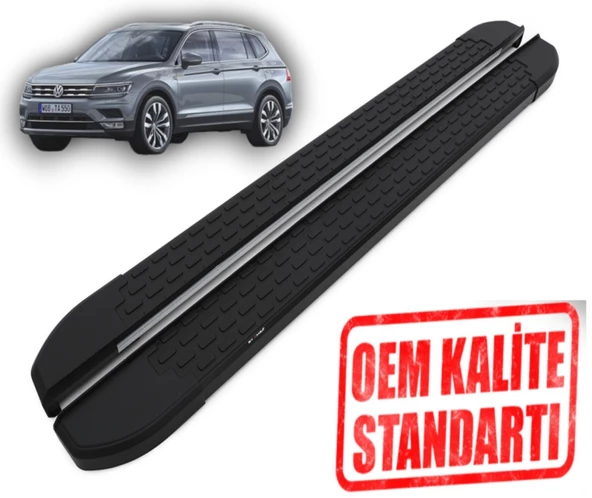 TIGUAN ALLSPACE 2016 2017 2018 2019 2020 2021 2022 2023 ARACA ÖZEL NEVADA SİYAH YAN BASAMAK ürün görseli 1