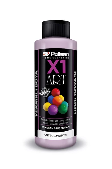 Polisan X1 Art Vernikli Hobi Boyası 120ml Antik Lavanta
