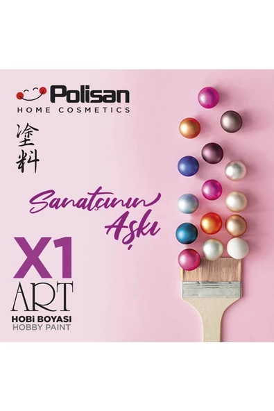 POLİSAN X1 HOBİ BOYASI 0014 İNCİ PEMBE 120 ML - 3