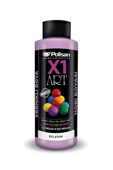 Polisan X1 Art Vernikli Hobi Boyası Eflatun 120 Ml