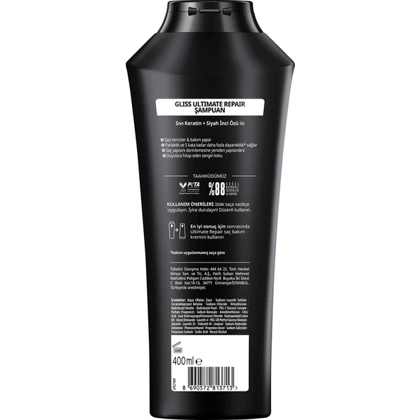Schwarzkopf Gliss Ultimate Repair Güçlendirici & Yapılandırıcı Şampuan 400 Ml - 3
