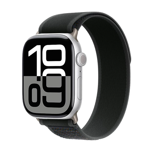 Apple Watch 40mm Zore KRD-77 Hasır Kordon Saat Değildir.  Siyah-Gri