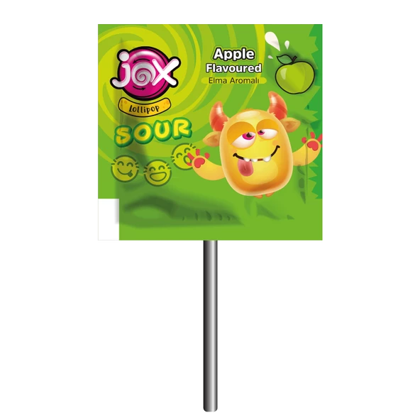 Flat Kabartmalı Yüz Ifadeli Elma,limon,şeftali,vişne Aromalı Ekşili Yassı Lolipop 6,2 Grx150 - 2