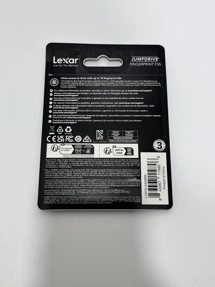 Lexar JumpDrive Fingerprint F35 PRO 64GB Usb 3.0 Flash Bellek - 4