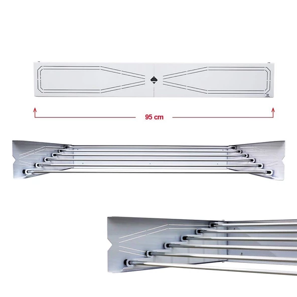 Kurutmalık Çamaşır Askısı - Duvara Monte Çamaşırlık - 4