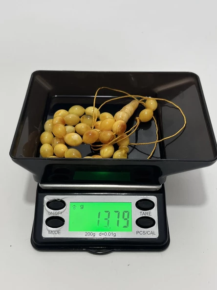 Doğal Kaya Damla Kehribar Tesbih 33lük 13,75 Gram - 5