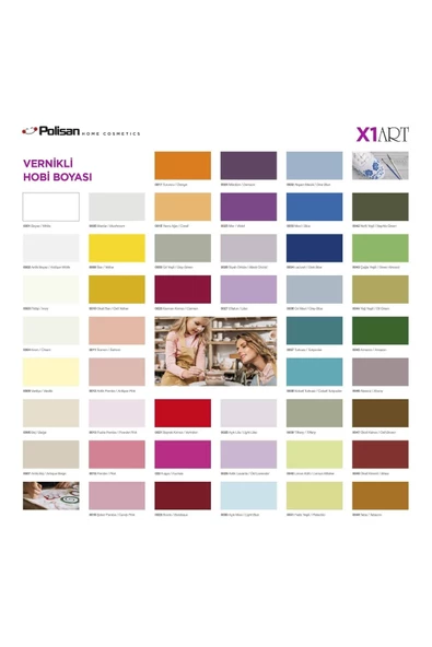 Polisan X1 Art Multisurface Akrilik Hobi Boyası 120ml - 0045 Amazon - 4