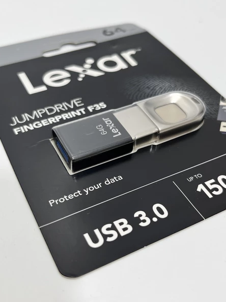 Lexar JumpDrive Fingerprint F35 PRO 64GB Usb 3.0 Flash Bellek - 5