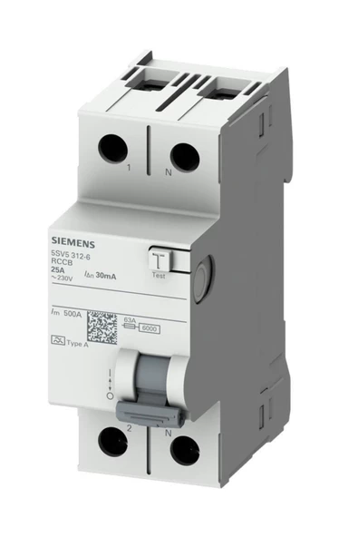 Siemens 5sv5314-6 A Tip Hata Akım Koruma Anahtarı 40a 230v Ip+n