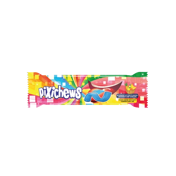 PIXICHEWS Meyve Aromalı Dil Boyayan Yumuşak Şerit Şekerleme 7 Gr X 60 Adet/1 Kutu - 2
