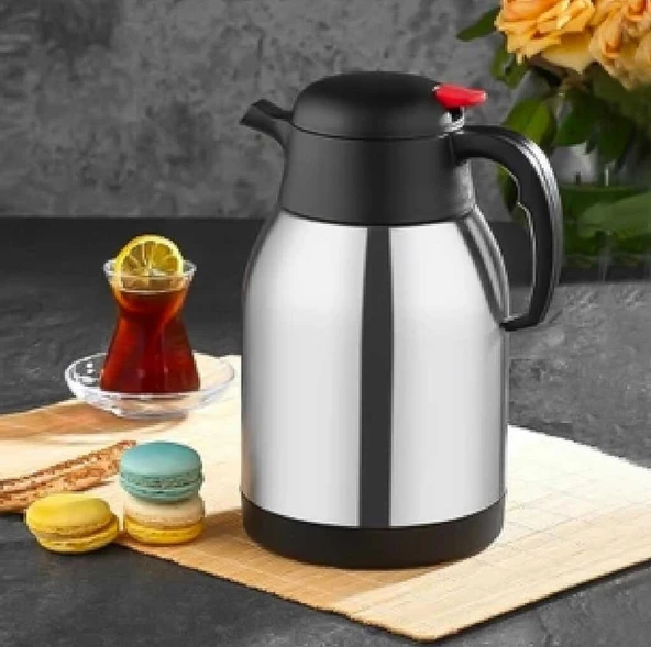 Çelik Çay Termosu Piknik ve Kamp Termosu 2 Litre - 2