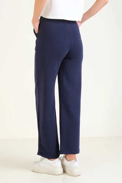 Kadın 3 İp Şardonlu Eşofman Altı Lacivert - 6