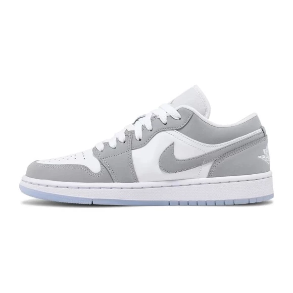 Air Jordan 1 Low White Wolf Grey - Resim 3
