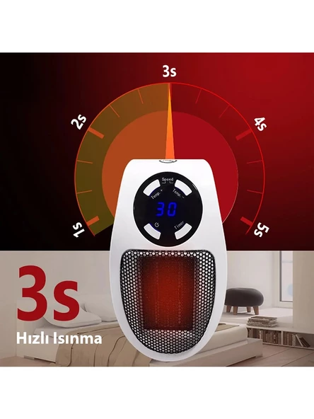 CG POWERMASTER PM-26513 800 WATT PRİZ TİPİ UZAKTAN KUMANDALI TAŞINABİLİR ISITICI (ZAMANLAYICI) - 3