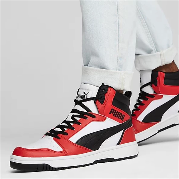 Puma Rebound V6 Kırmızı/Beyaz Erkek Sneaker Spor Ayakkabı - 392326 04 - 2