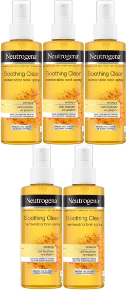 Neutrogena Soothing Clear Yüz Bakım Nemlendirici Tonik Spreyi 125ML (5 Li Set)