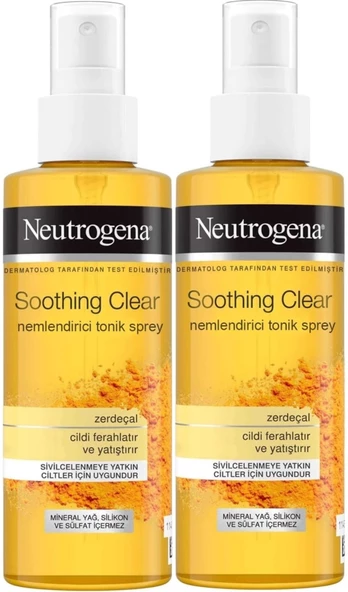 Neutrogena Soothing Clear Yüz Bakım Nemlendirici Tonik Spreyi 125ML (2 Li Set)