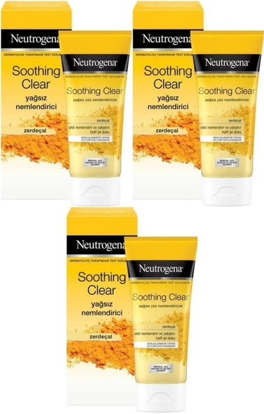 Neutrogena Soothing Clear Yağsız Nemlendirici 75ML (3 Lü Set)