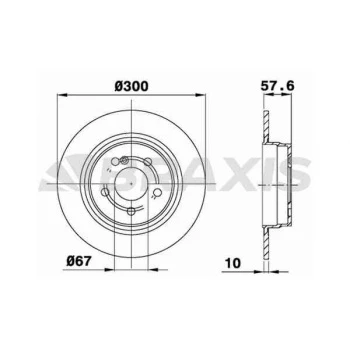FREN DISKI ARKA W204 08-14 S204 09-14 C204 11- C207 09-16 A207 10-16 - BRAXIS AE0211