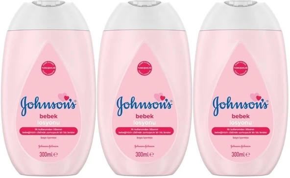 Johnsons Baby Bebek Losyon 300ML (3 Lü Set)