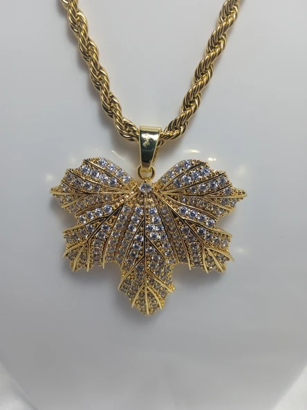 Jade'm Gold altın kaplamalı çelik kolye kadın