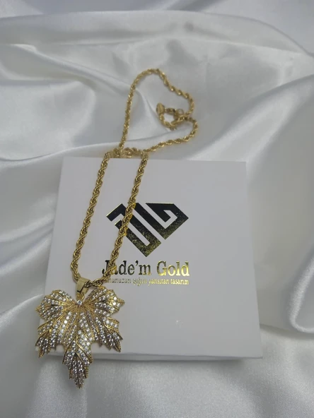 Jade'm Gold altın kaplamalı çelik kolye kadın - 2