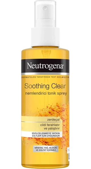 Neutrogena Soothing Clear Yüz Bakım Nemlendirici Tonik Spreyi 125ML