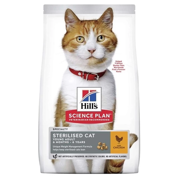 Hill's Science Plan Sterilised Tavuklu Kısırlaştırılmış Yetişkin Kedi Maması 15 Kg