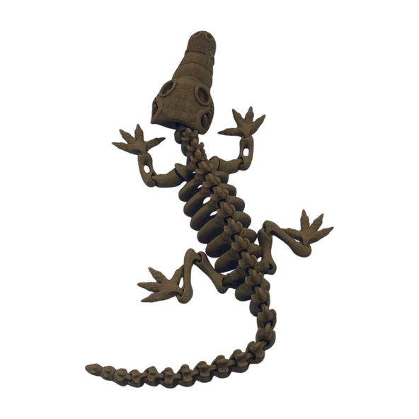 3d Hareketli Iskelet Timsah Figürlü Oyuncak - AltınKahve - Resim 2