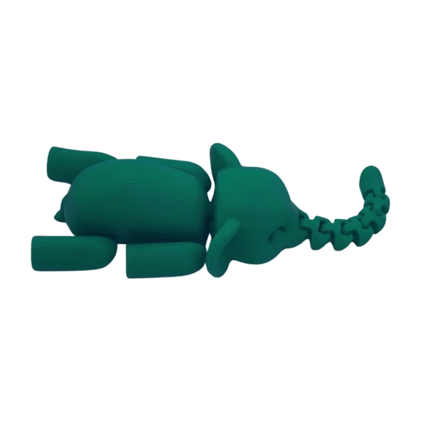 3d Hareketli Oyuncak Fil & Dekor - Yeşil - Resim 2