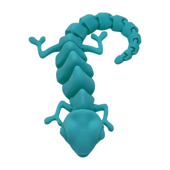 3D Hareketli Bukalemun Figürlü Oyuncak - Turkuaz - Resim 3