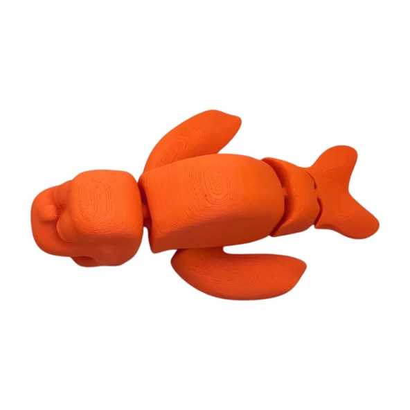3d Hareketli Deniz Aygırı / Mors Figürlü Oyuncak - Turuncu - Resim 2