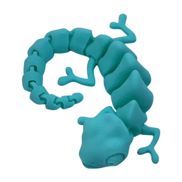 3D Hareketli Bukalemun Figürlü Oyuncak - Turkuaz - Resim 4