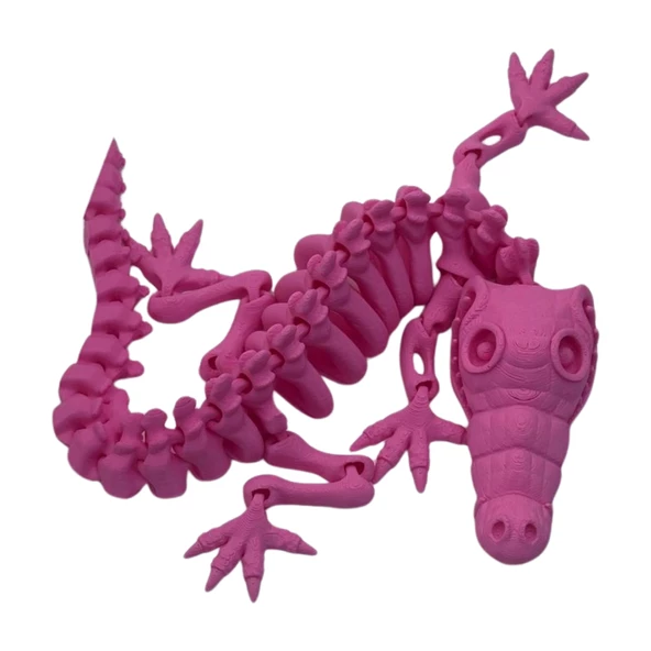 3d Hareketli Iskelet Timsah Figürlü Oyuncak - Pembe - 6