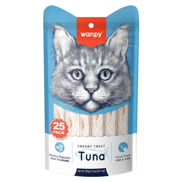 Wanpy Ton Balıklı 25*14 gr Krema Kedi Ödülü