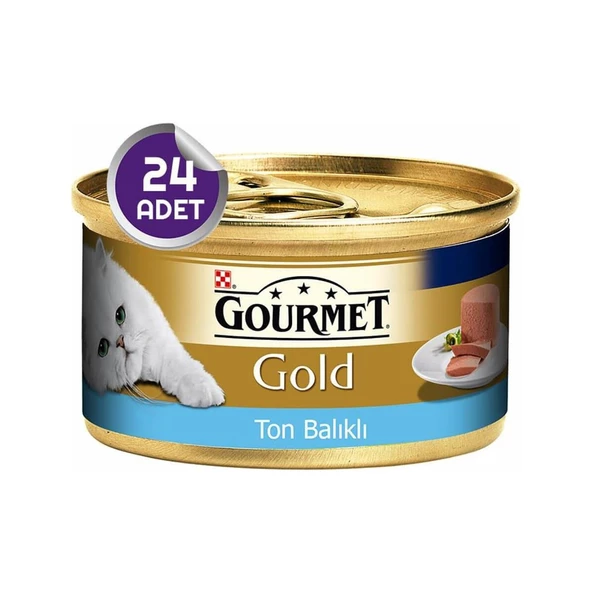 Gourmet Gold Kıyılmış Ton Balıklı Konserve Kedi Maması 85 gr 24 Adet