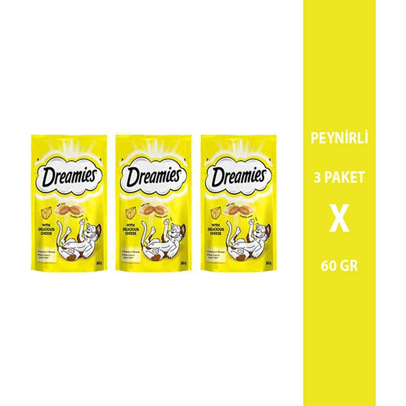 Dreamies Peynirli Kedi Ödül Maması 3X60 gr