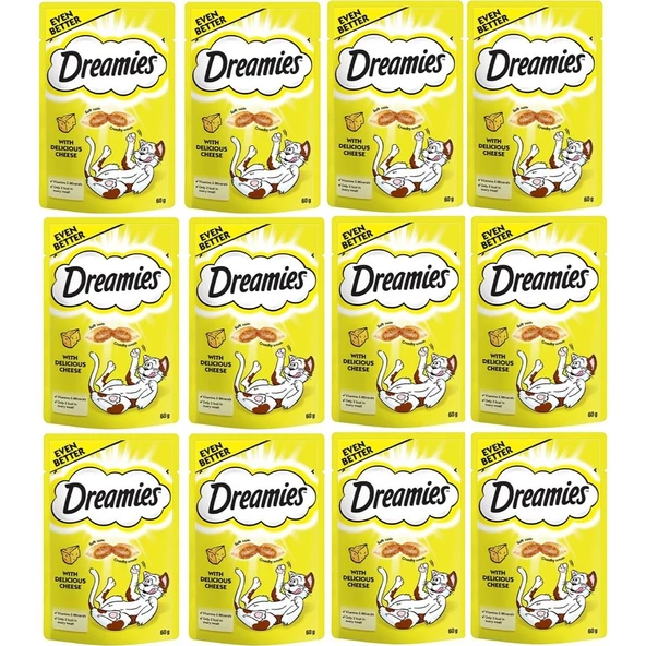 Dreamies Cheese Peynirli Kedi Ödül Maması 60 gr x 12 Adet