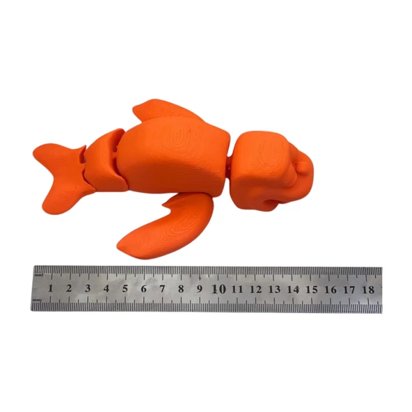 3d Hareketli Deniz Aygırı / Mors Figürlü Oyuncak - Turuncu - Resim 6