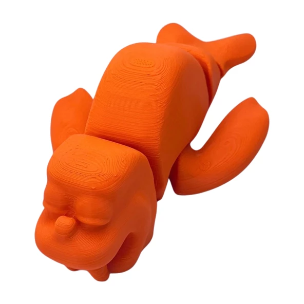 3d Hareketli Deniz Aygırı / Mors Figürlü Oyuncak - Turuncu - Resim 4