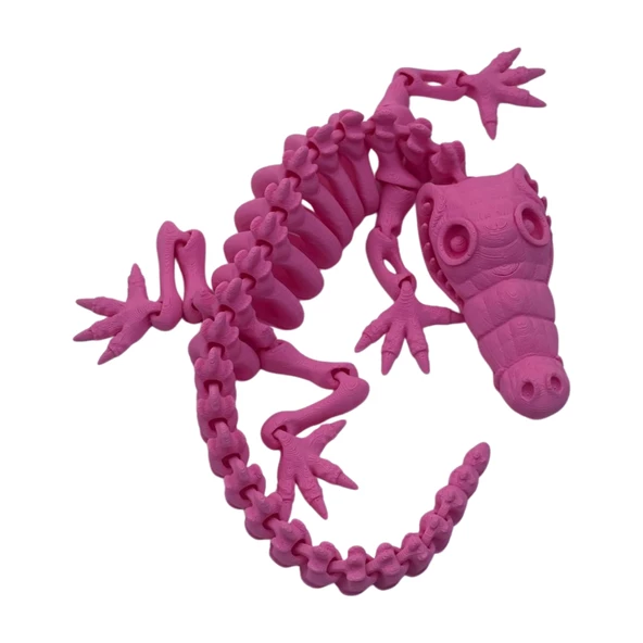 3d Hareketli Iskelet Timsah Figürlü Oyuncak - Pembe - 7