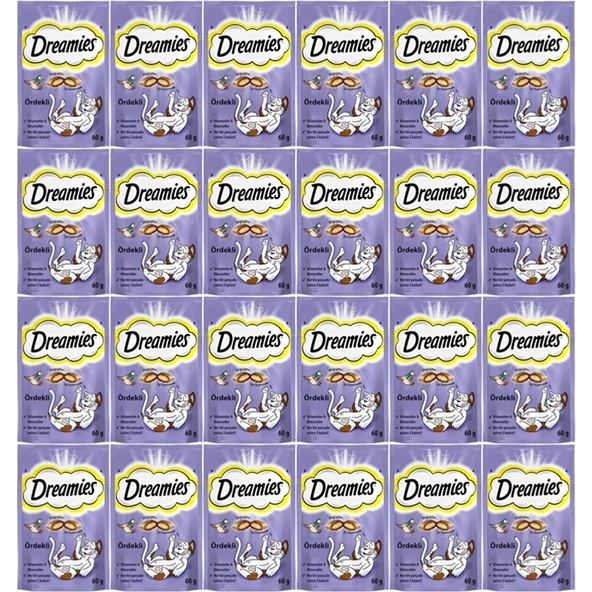 Dreamies Ördekli Kedi Ödül Maması 60GR (24 Adet)