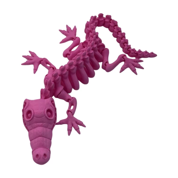 3d Hareketli Iskelet Timsah Figürlü Oyuncak - Pembe - 4