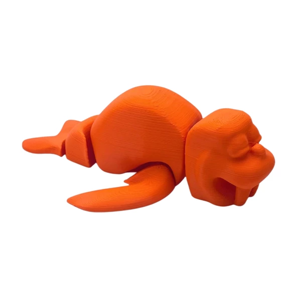 3d Hareketli Deniz Aygırı / Mors Figürlü Oyuncak - Turuncu - Resim 3