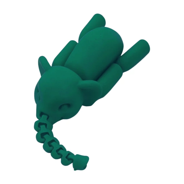 3d Hareketli Oyuncak Fil & Dekor - Yeşil - Resim 3