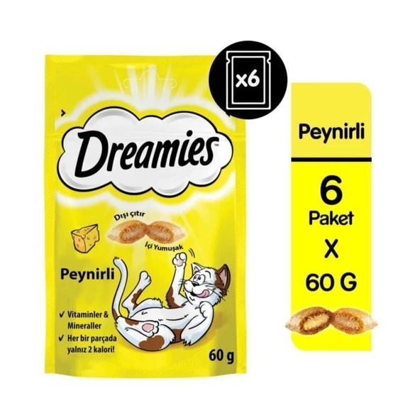 Dreamies Peynirli Kedi Ödül Maması 60 gr 6 Adet